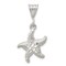 Sterling Silver Starfish Charm Jewelry Ocean Pendant 24mm x 18mm